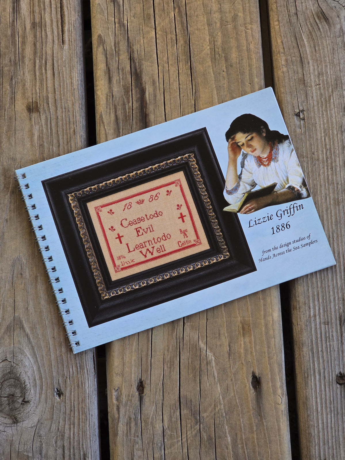 Hands Across The Sea Samplers - Lizzie Griffin 1886 - Cross Stitch Pattern Booklet
