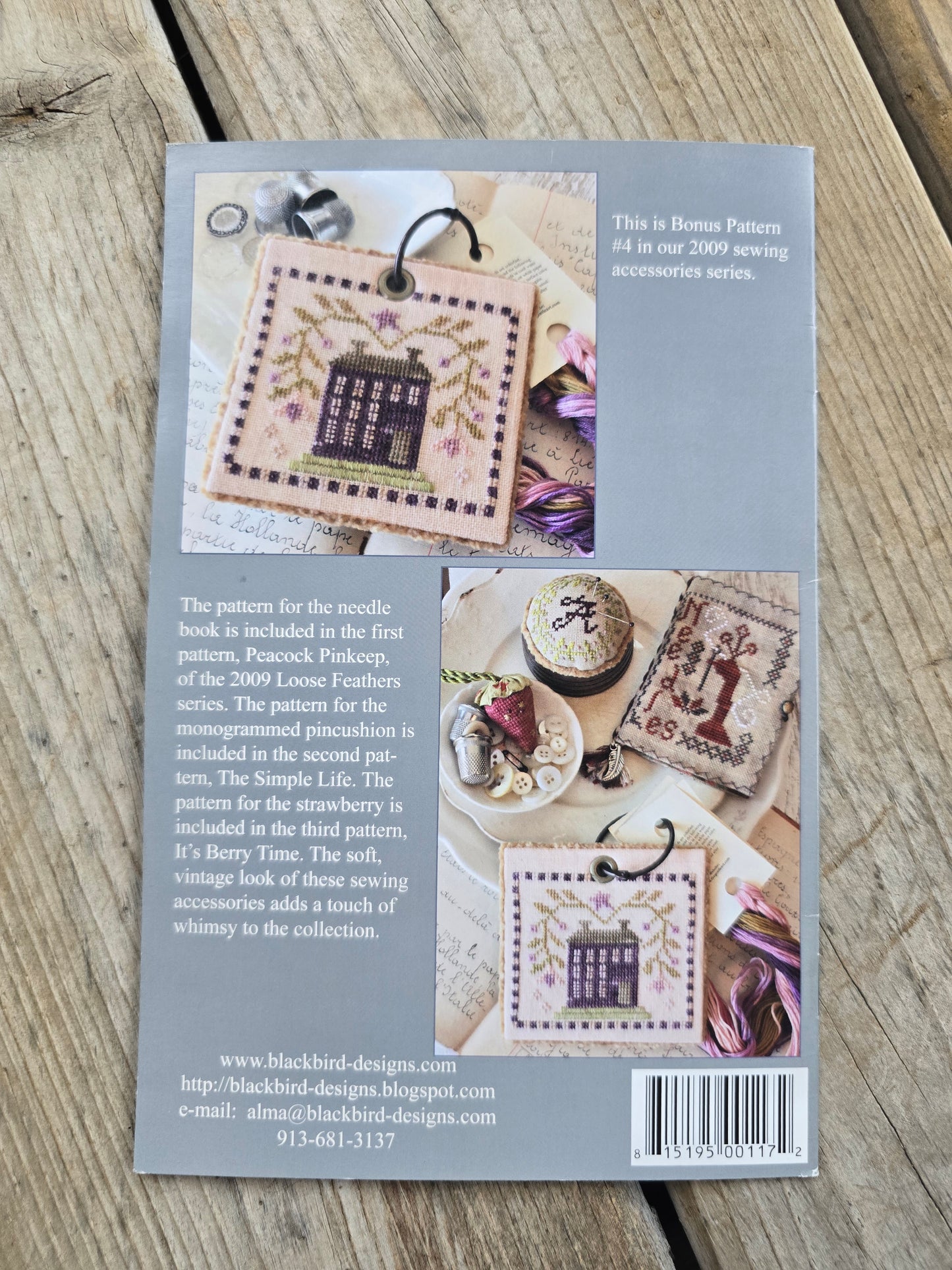 Blackbird Designs - Summer Basket Band Sampler & Thread Keep - Loose Feathers Pattern #38 - Cross Stitch Pattern