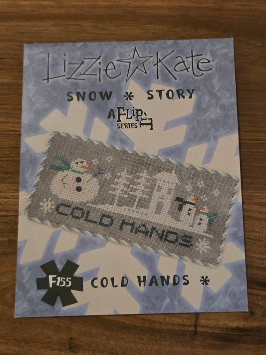 Lizzie Kate - A Flip it Series - Snow Story - Cold Hands - F155 - Cross Stitch Pattern