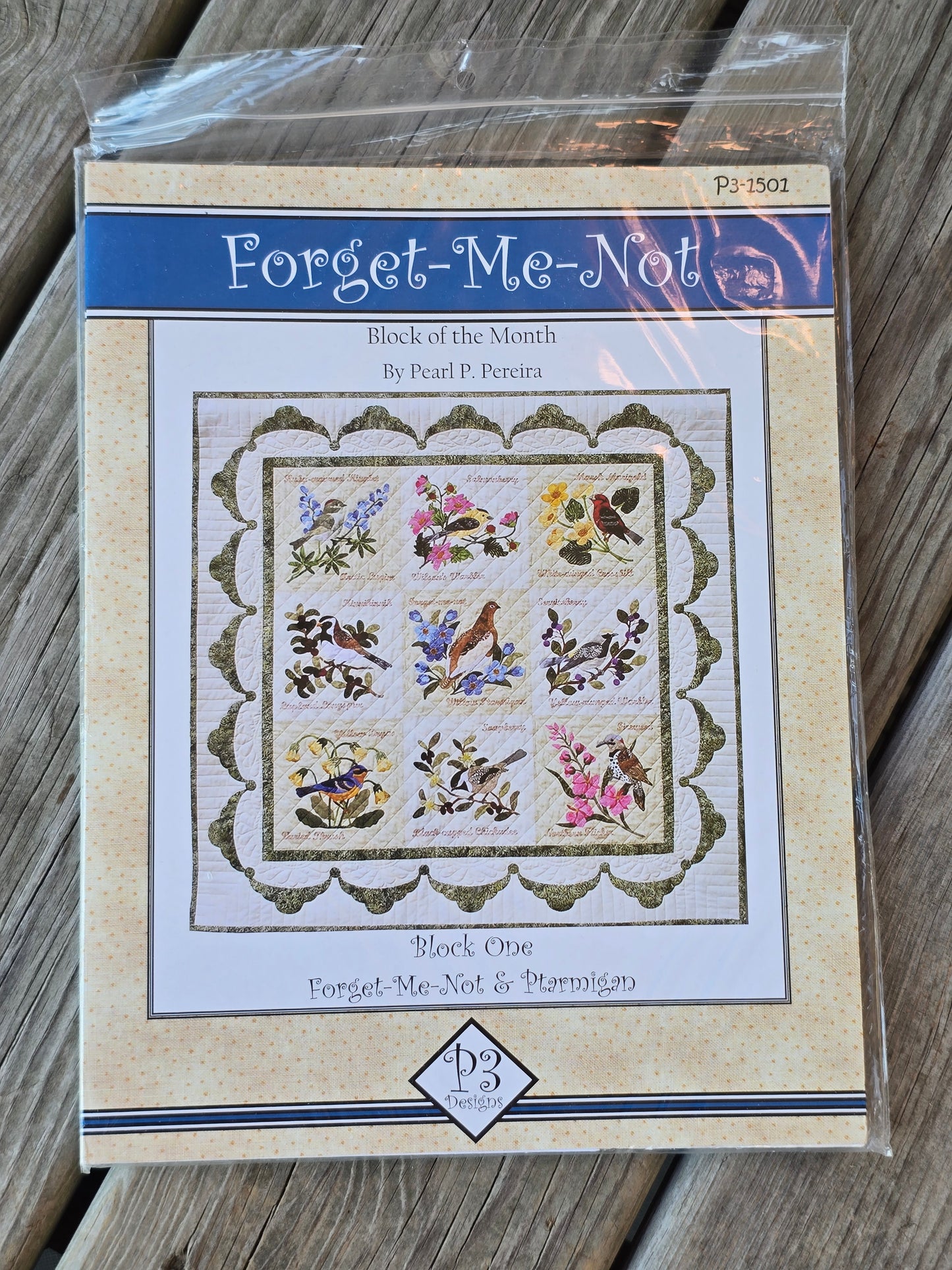 P3 Designs - Forget-Me-Not - Block of the Month - 9 Months - Quilt Pattern