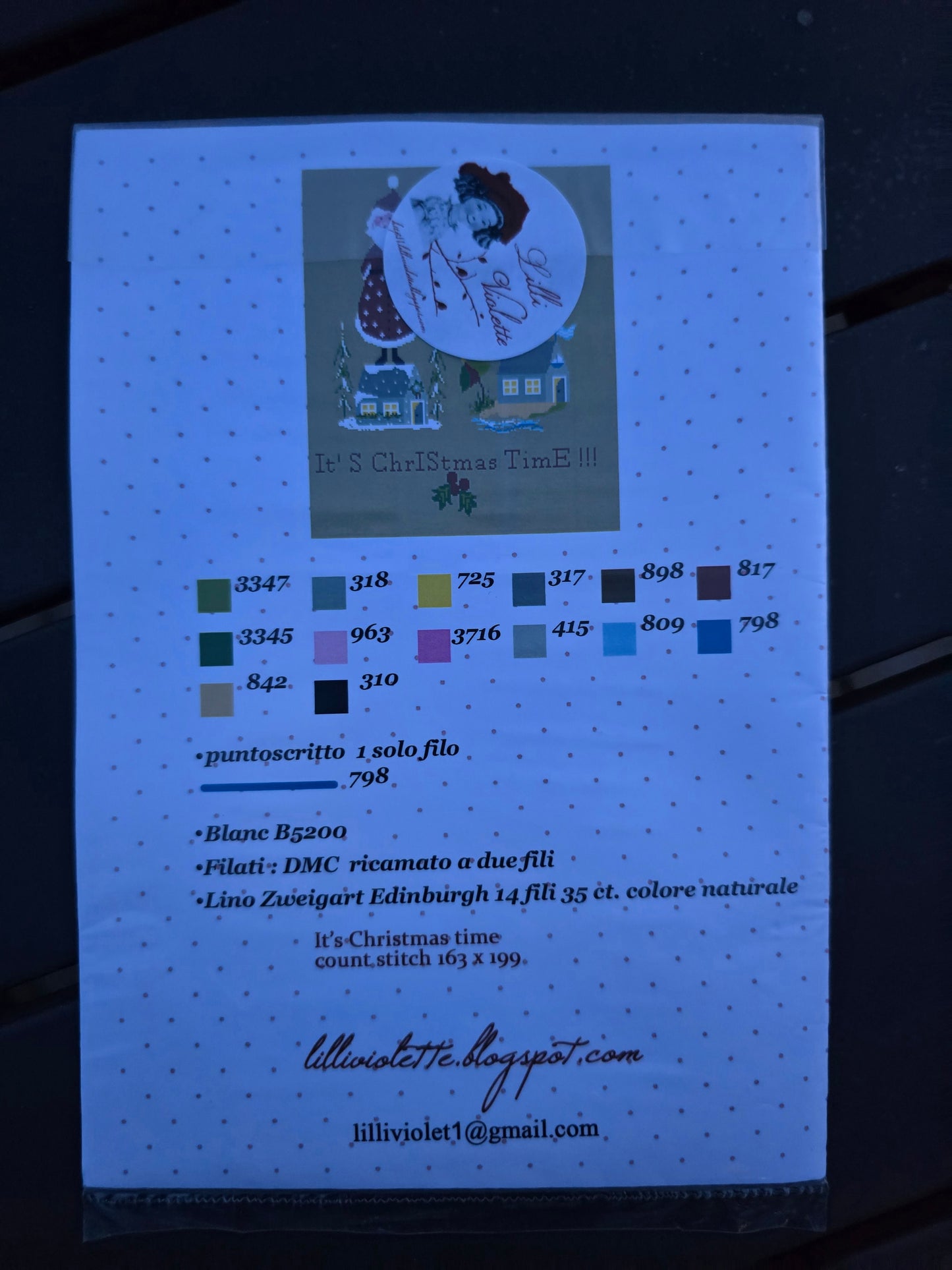 Lilli Violette - It's Christmas Time - Cross Stitch Pattern