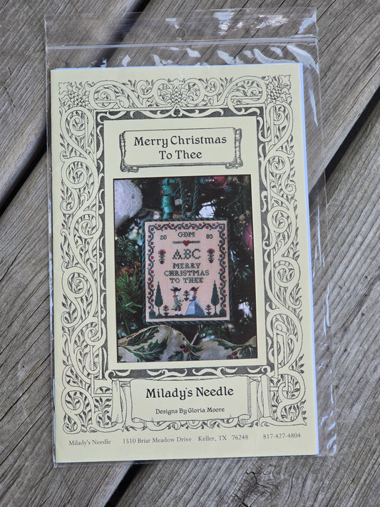 Milady's Needle - Merry Christmas To Thee - Cross Stitch Pattern