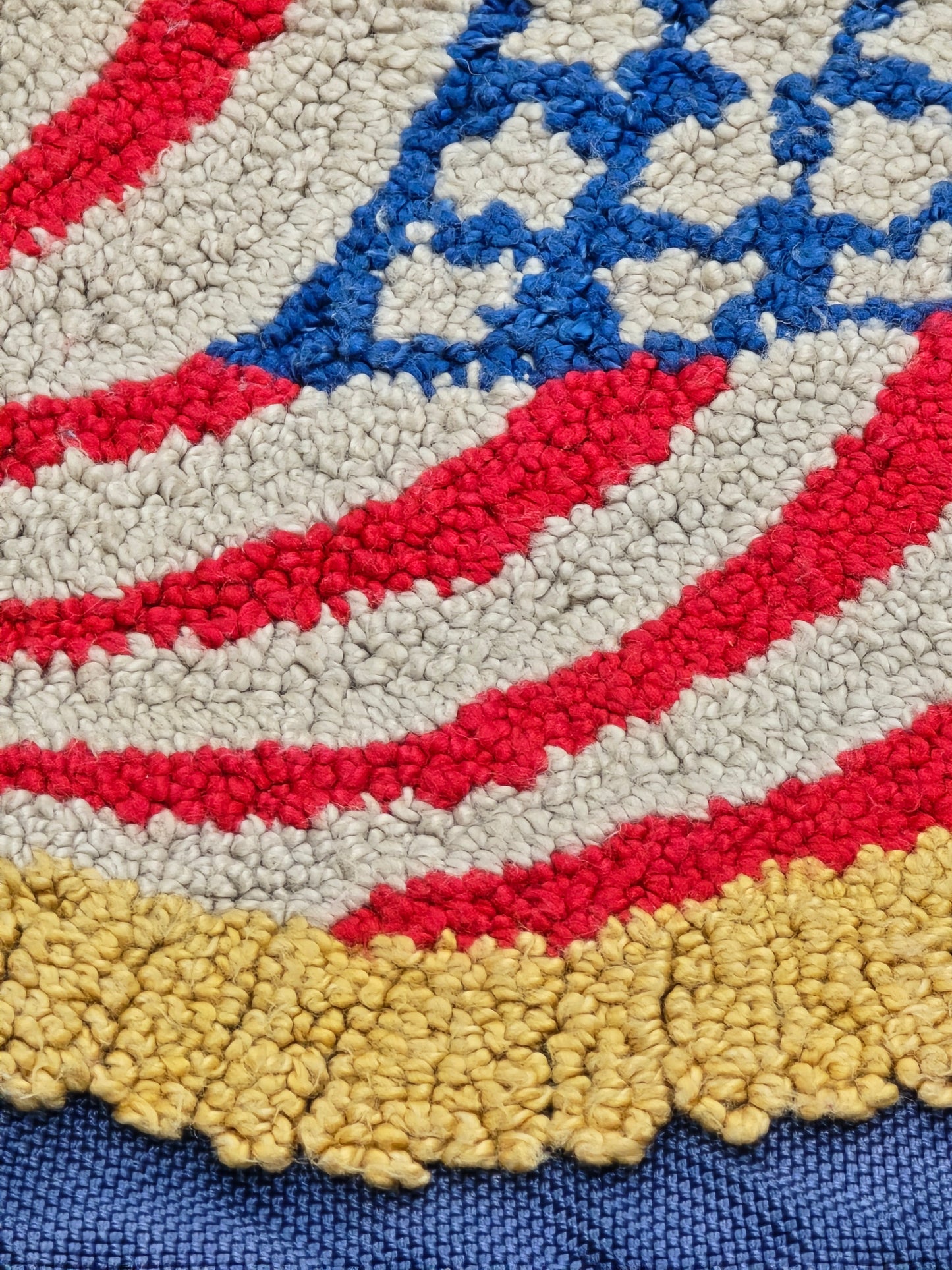 God Bless America Hooked Piece - Home Decor