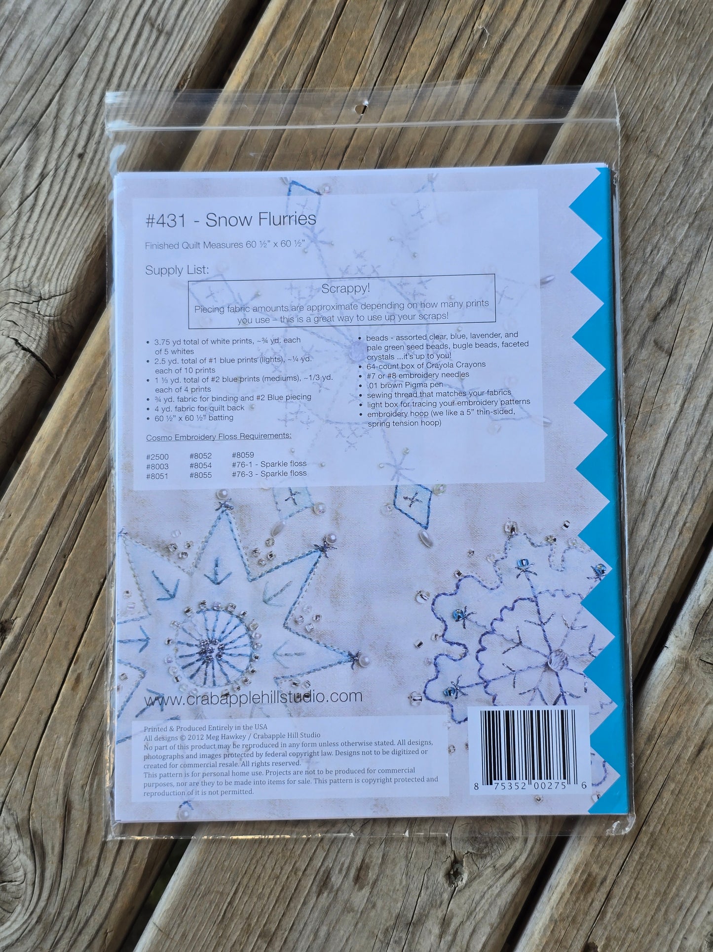 Crab-apple Hill - Snow Flurries - Quilt Pattern