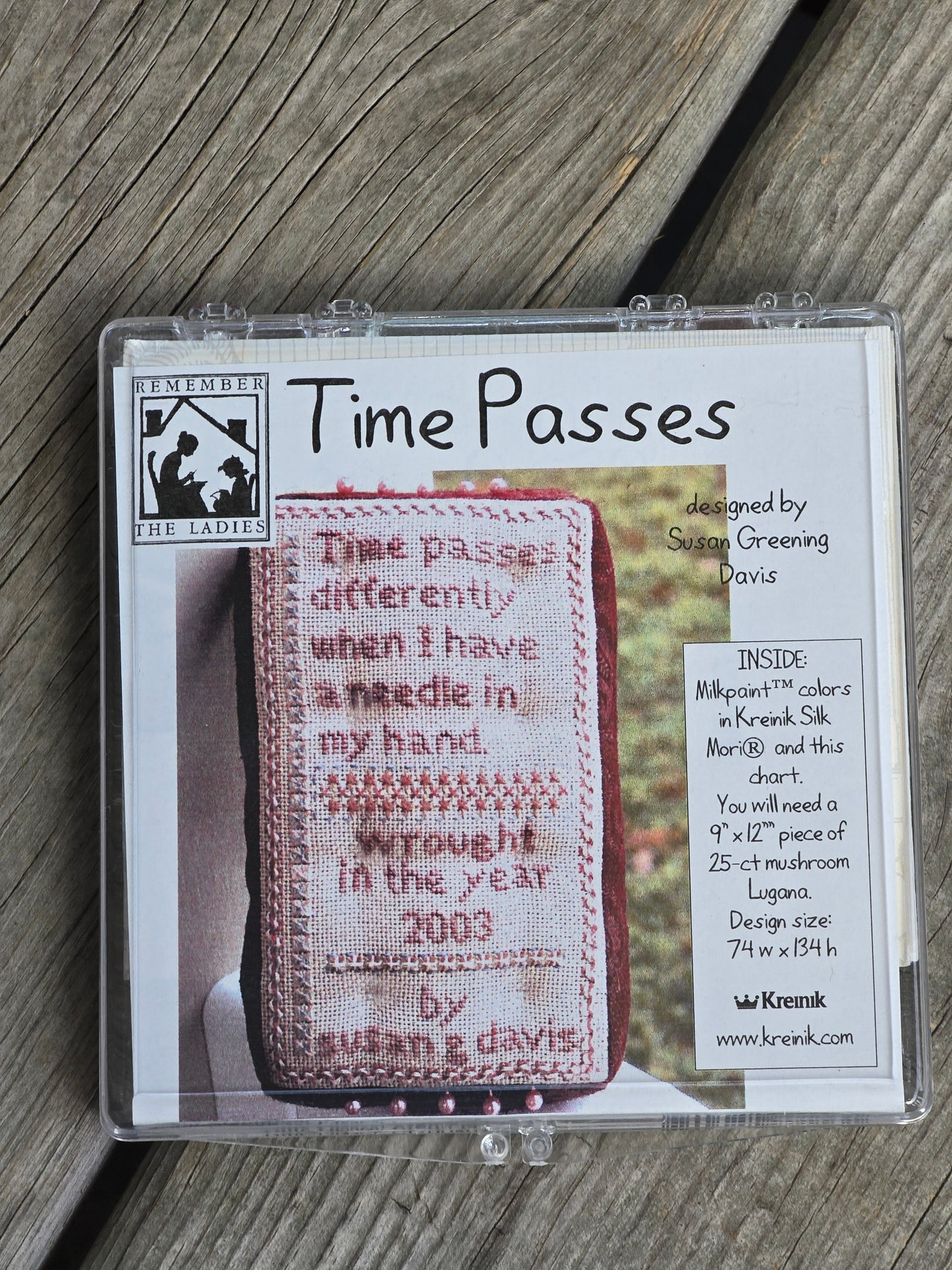 Kreinik - Remember the Ladies - Time Passes - Cross Stitch Kit
