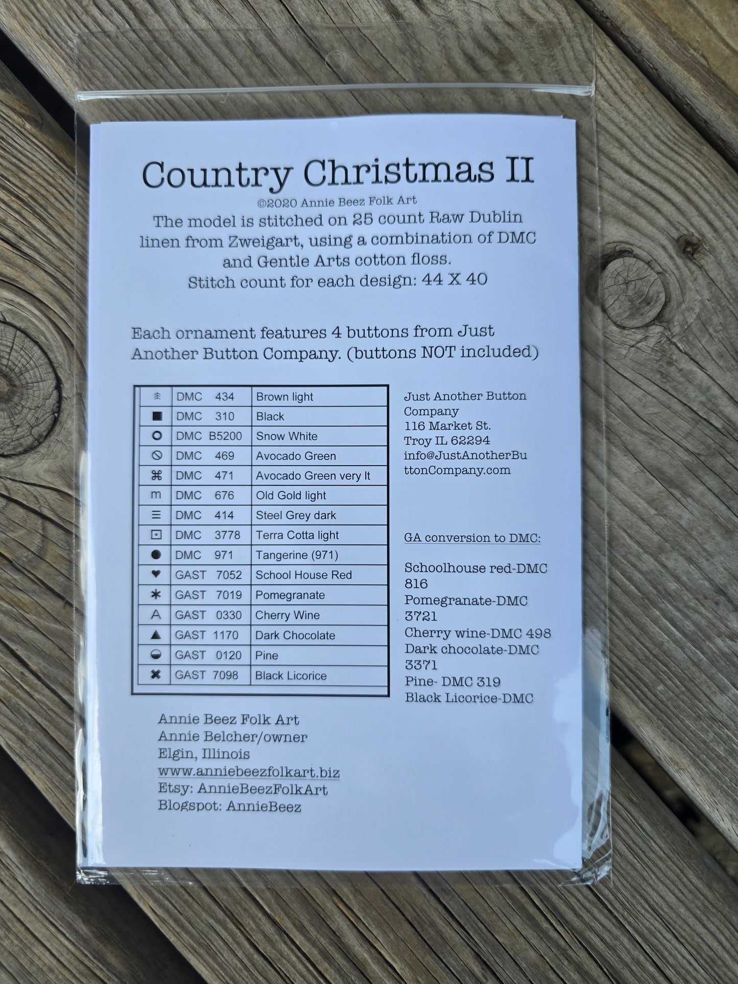 Annie Beez Folk Art - Country Christmas I,  II, III - Cross Stitch Patterns