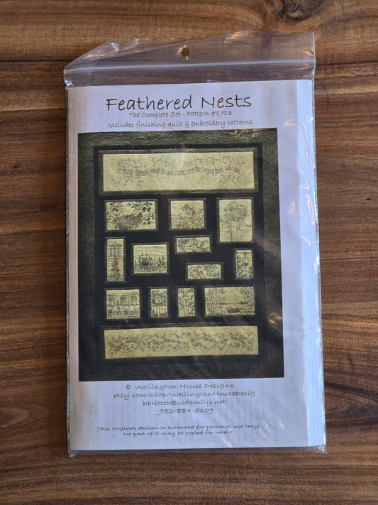 Wellington House Designs - Feathered Nests - Embroidery and Quilt Pattern