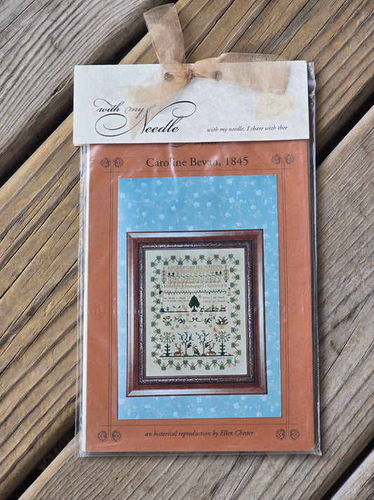 With My Needle - Caroline Bevan, 1845 - Cross Stitch Pattern