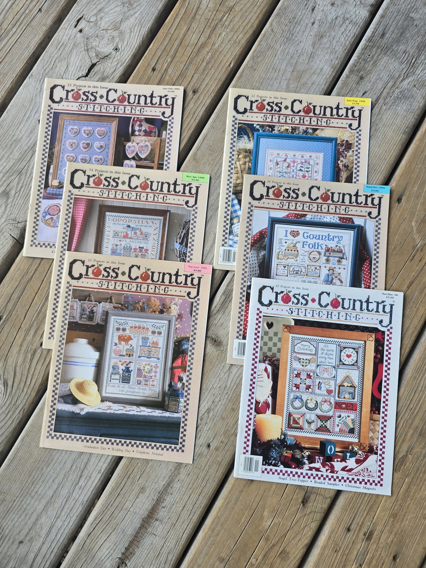 Cross Country Stitching Magazine - 1990 Bundle