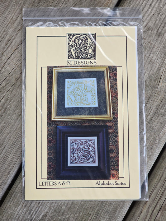 M Designs - Alphabet Series - Letters A & B - Cross Stitch Pattern