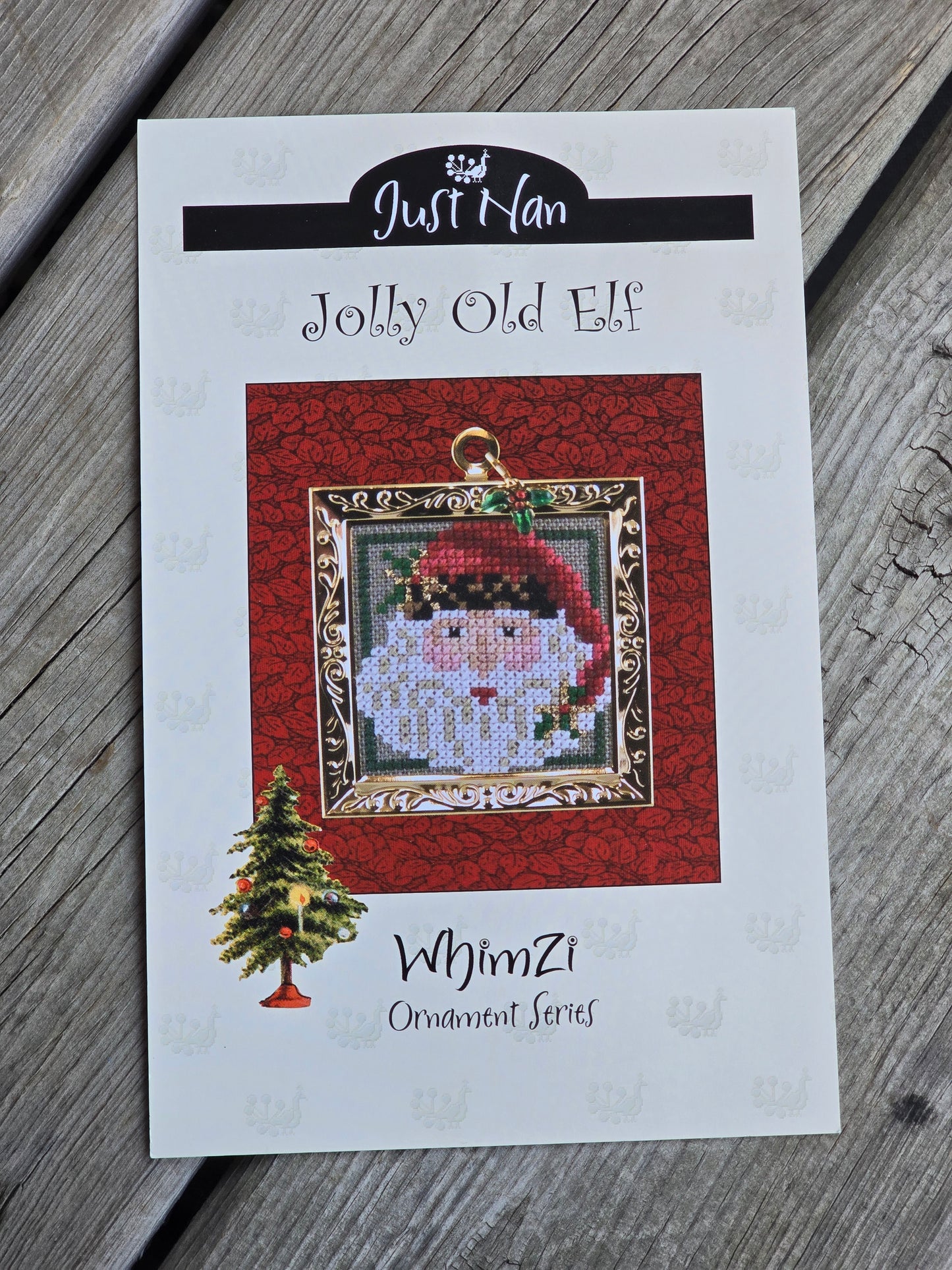 Just Nan - Jolly Old Elf - Whimzi Ornament Series - Cross Stitch Pattern