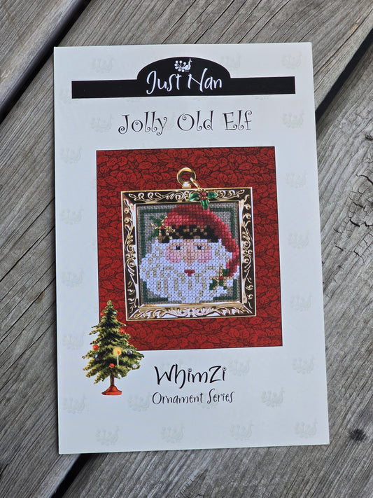 Just Nan - Jolly Old Elf - Whimzi Ornament Series - Cross Stitch Pattern