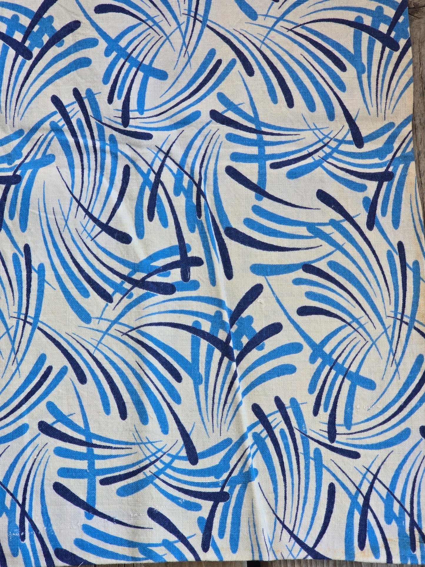 Blue and White Geometric - Linens - Feed Sack