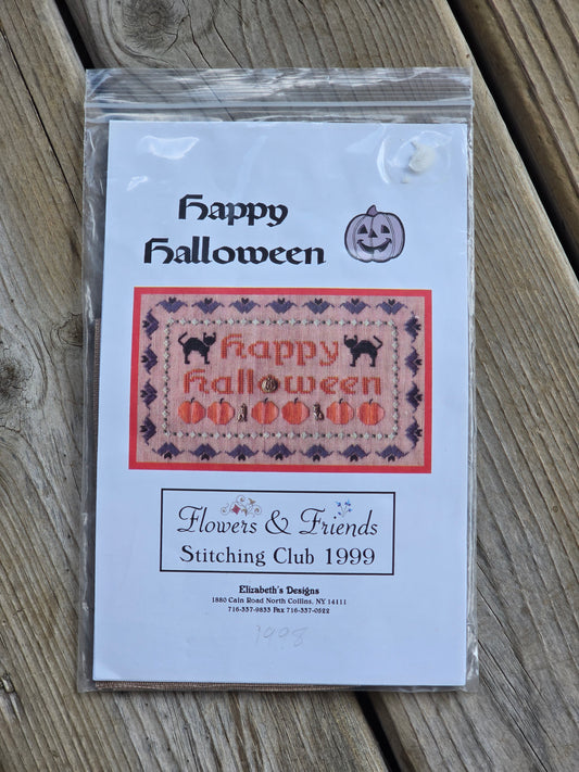 Elizabeth's Designs -Flowers & Friends Stitching Club 1999- Happy Halloween - Cross Stitch Kit