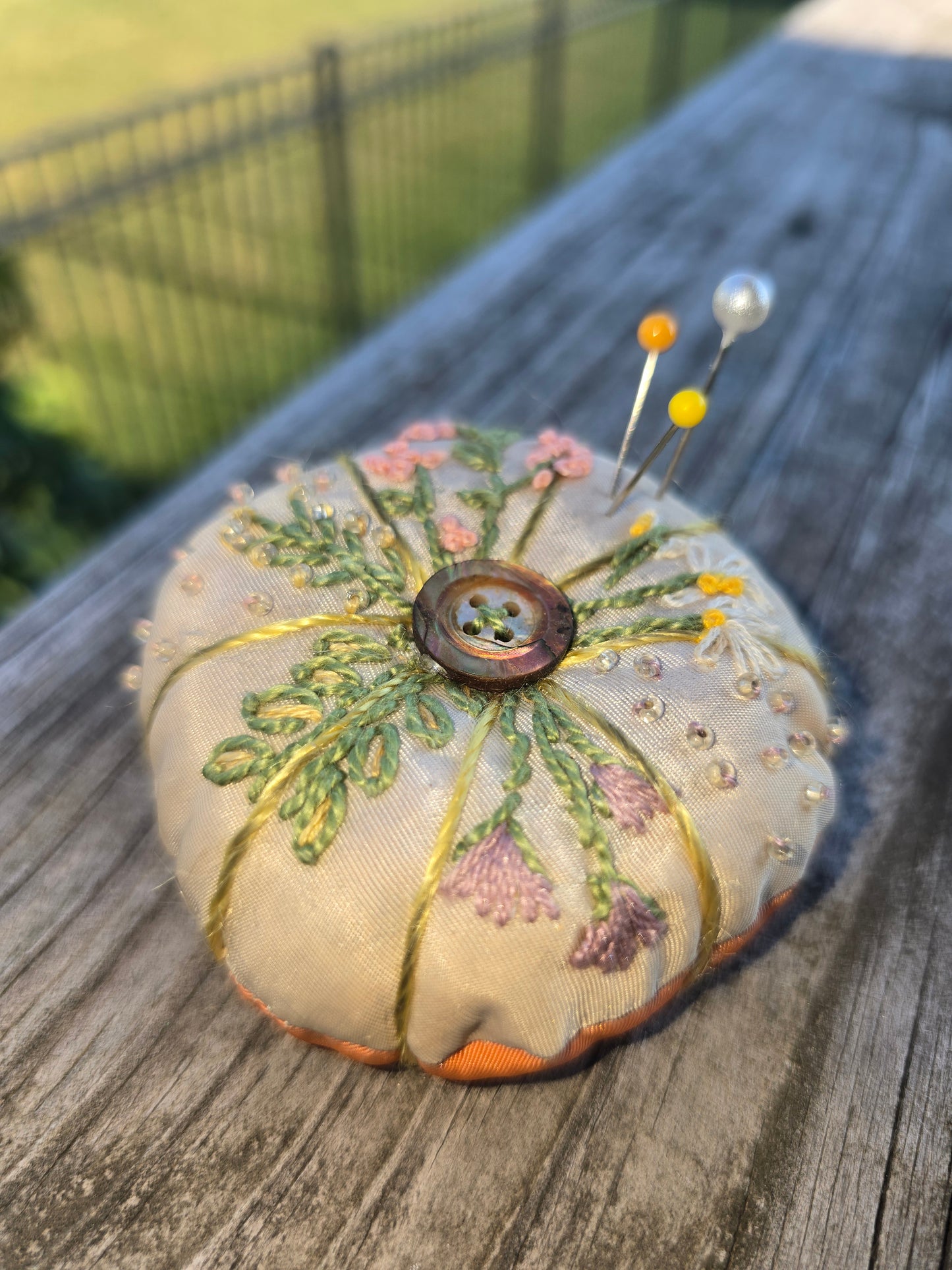 Vintage Embroidered Pincushion