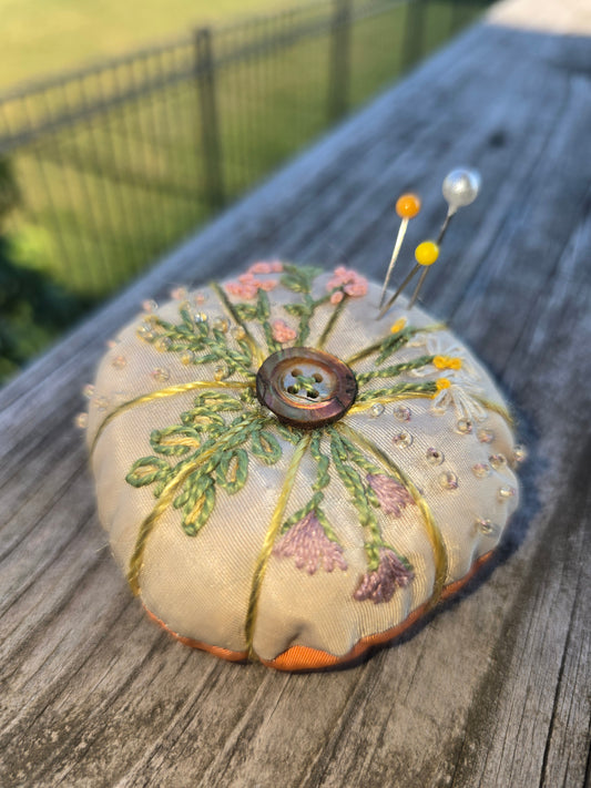 Vintage Embroidered Pincushion