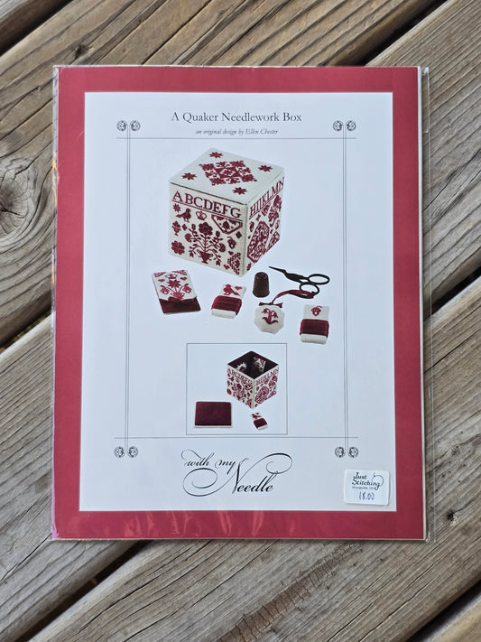 With My Needle - A Quaker Needlework Box - Cross Stitch Pattern