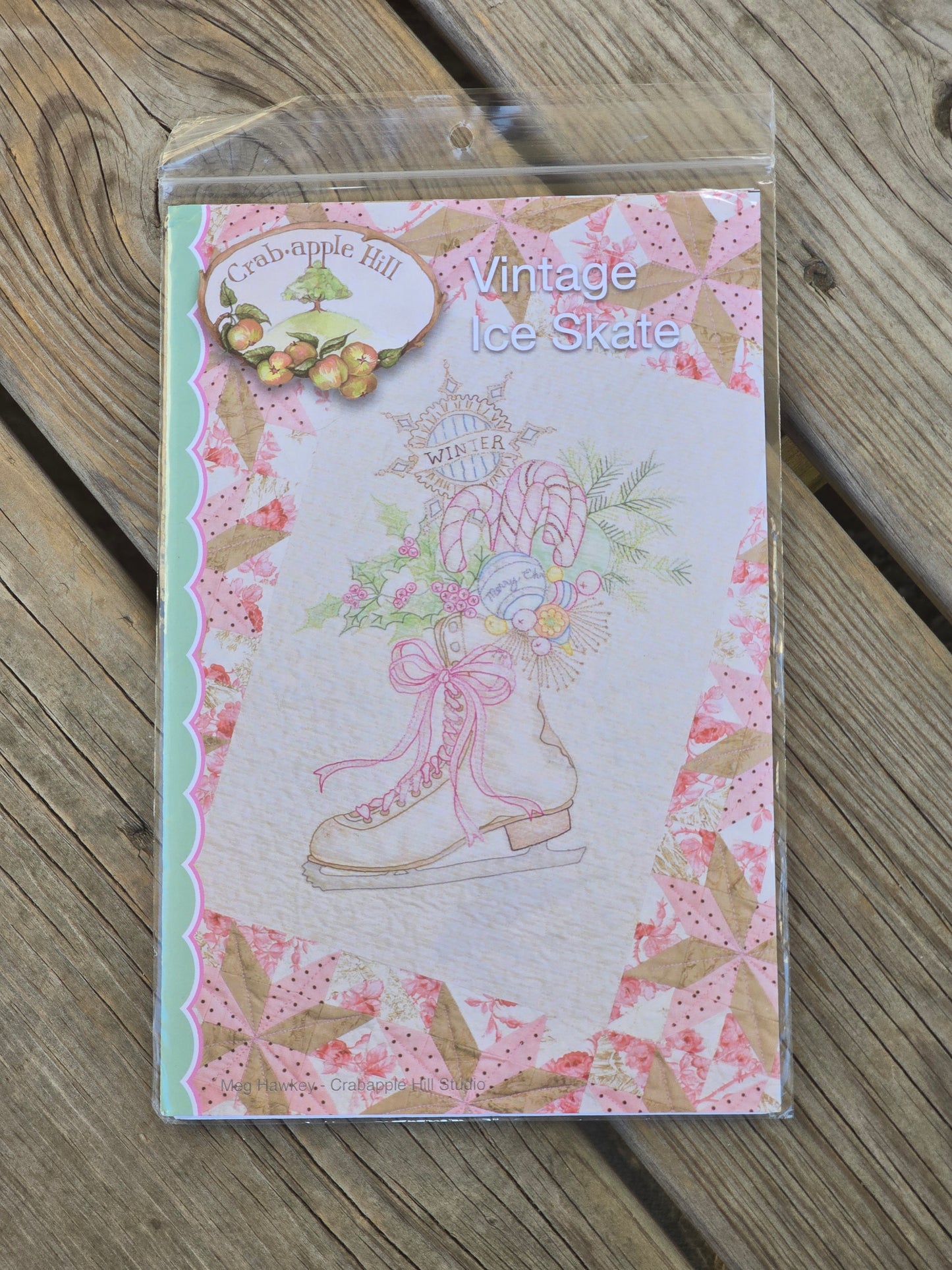 Crab-apple Hill - Vintage Ice Skate - Embroidery and Quilt Pattern