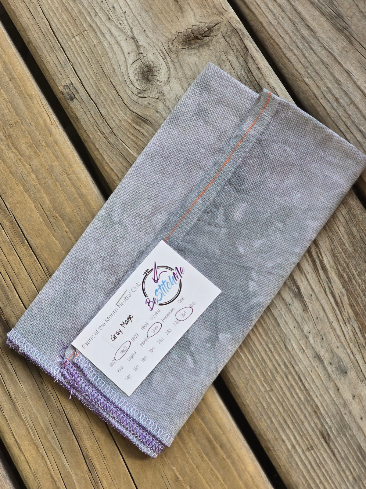 BeStitchMe - Gray Magic - 36ct Linen - Cross Stitch Cloth