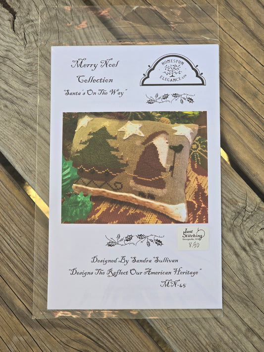 Homespun Elegance - Merry Noel Collection - Santa's on the Way - Cross Stitch Pattern