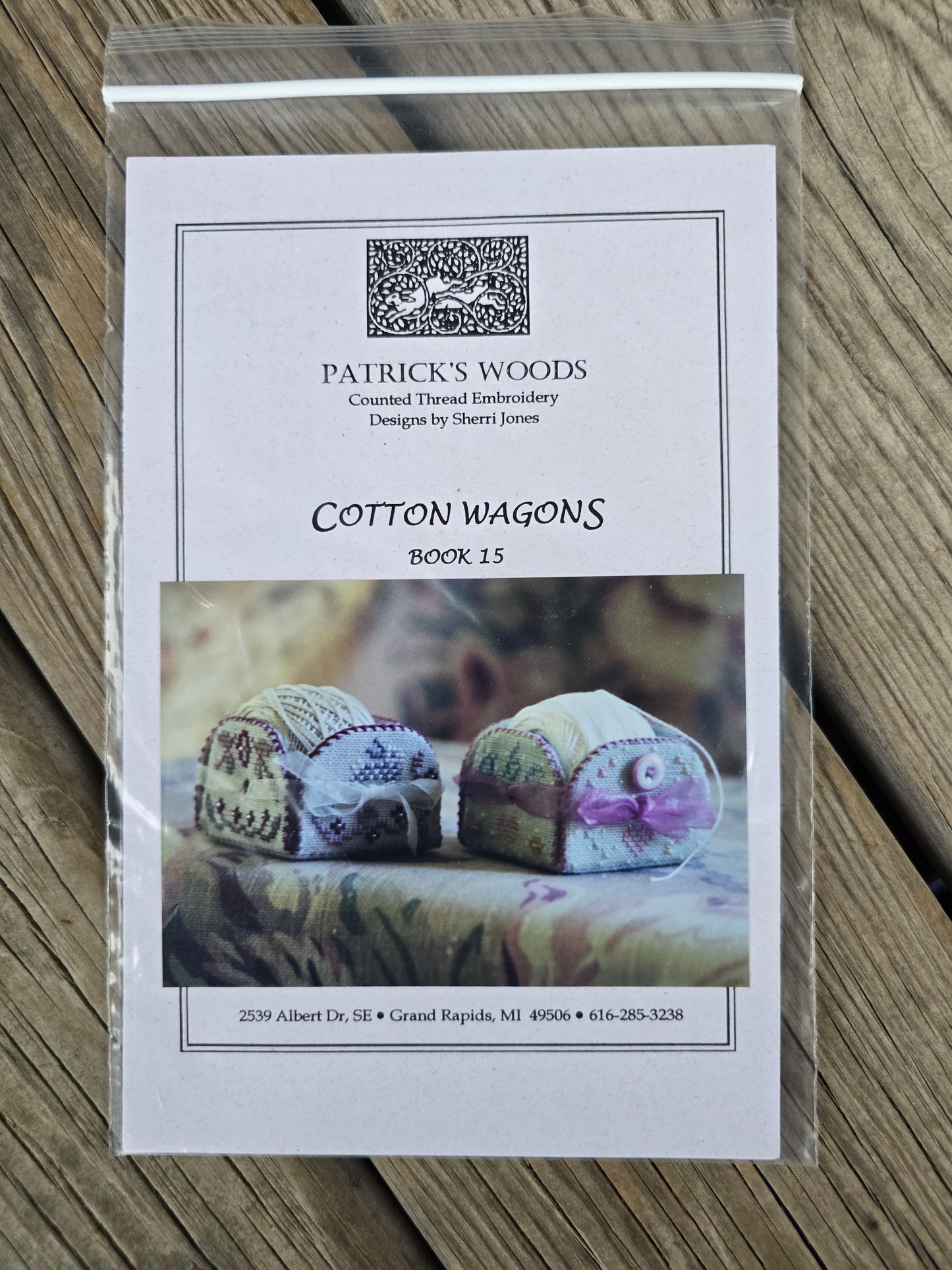 Patrick's Woods - Cotton Wagons - Book 15 - Cross Stitch Pattern
