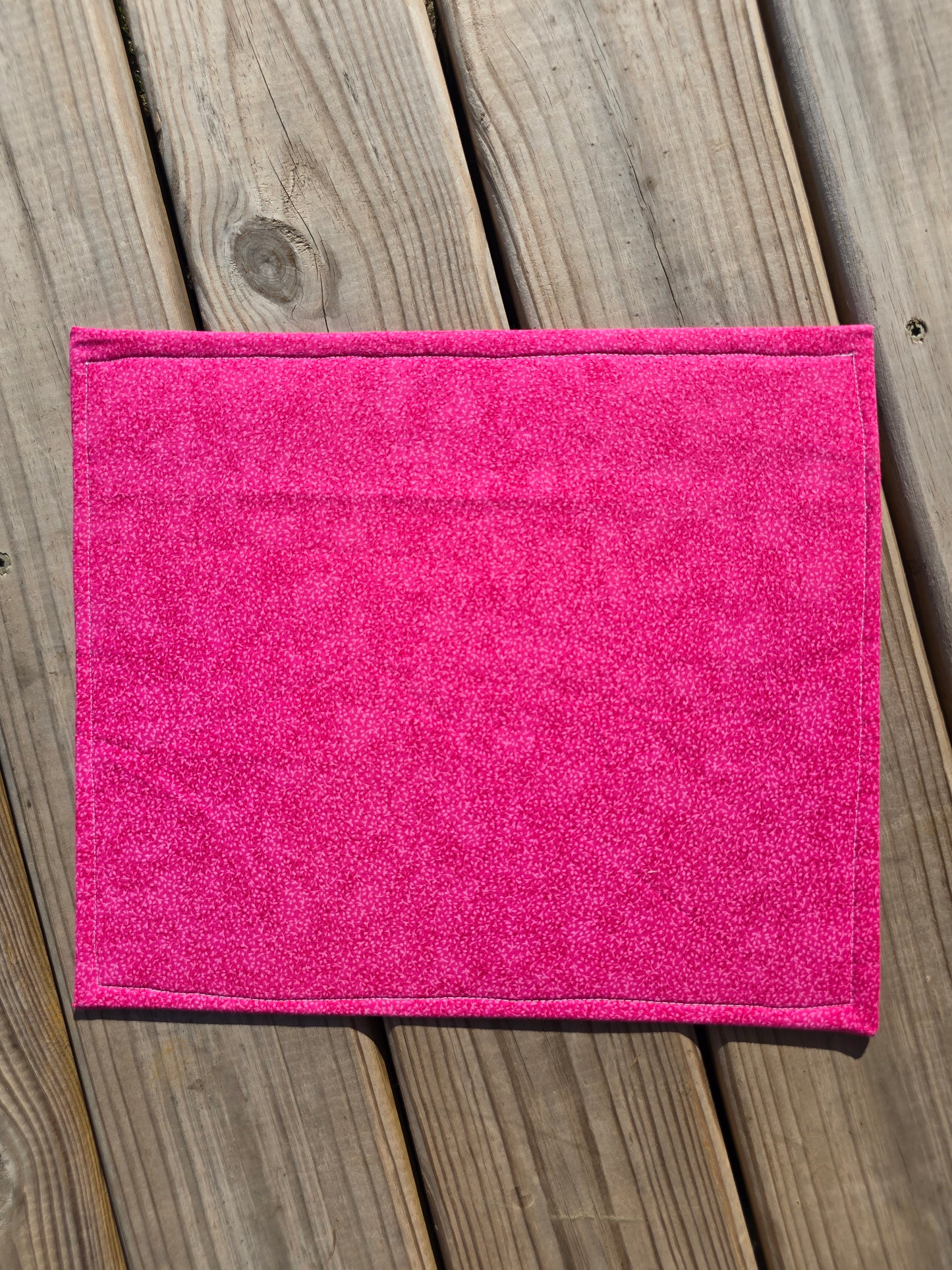 K Heinz Designz - Vinyl Project Bag - Bright Pink Floral