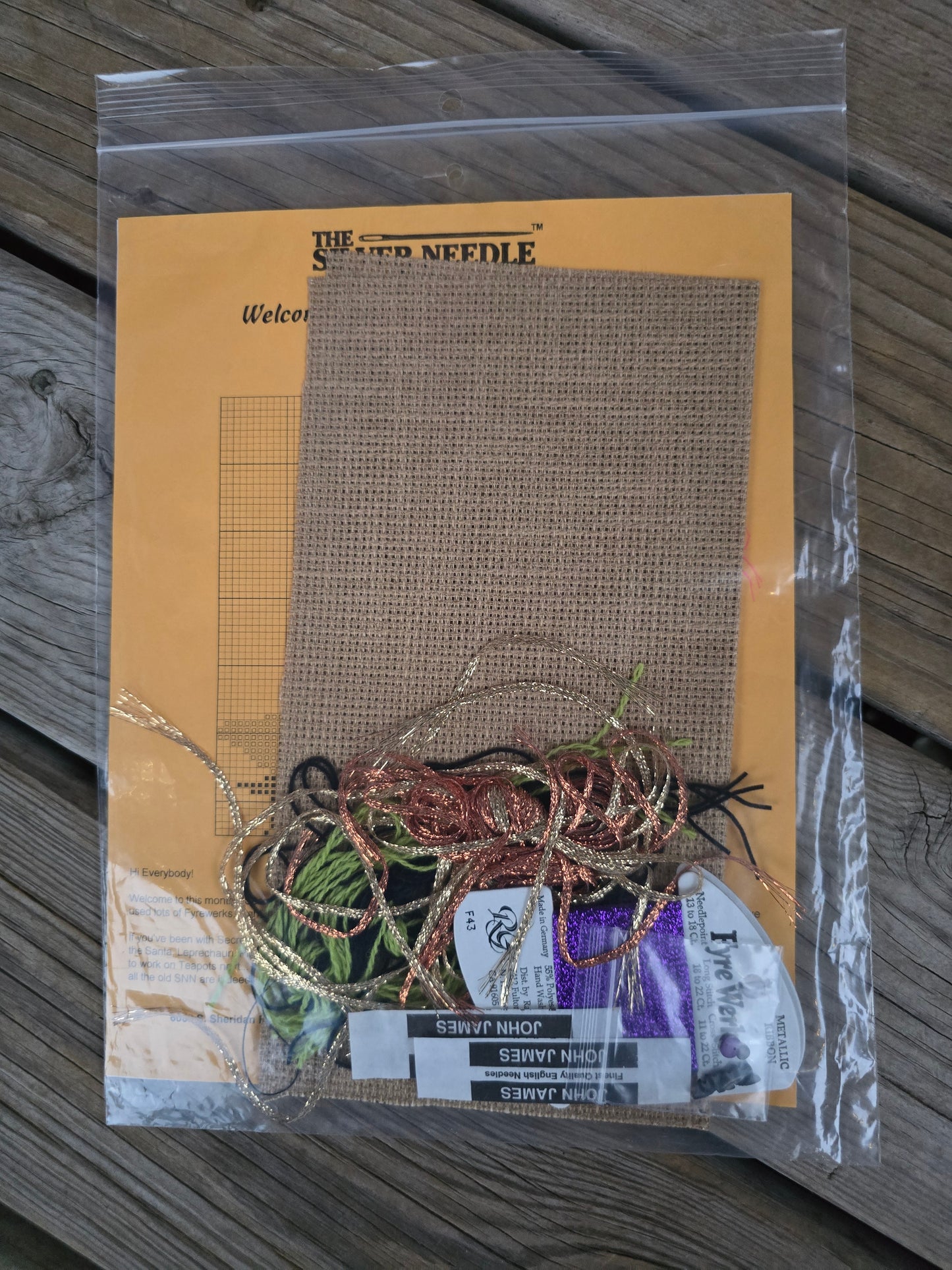 The Silver Needle - The Halloween Hat and Magic by Mona - Cross Stitch Kit and  Flange Pillow Instructions