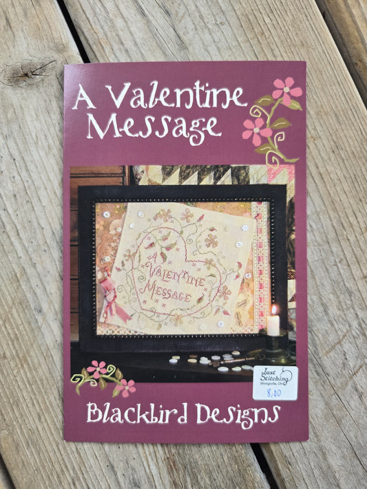 Blackbird Designs -  A Valentine Message - Cross Stitch Pattern
