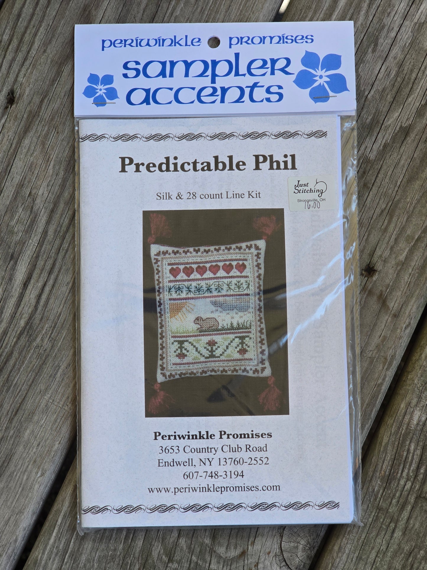 Periwinkle Promises - Predictable Phil - Sampler Accents - Cross Stitch Kit