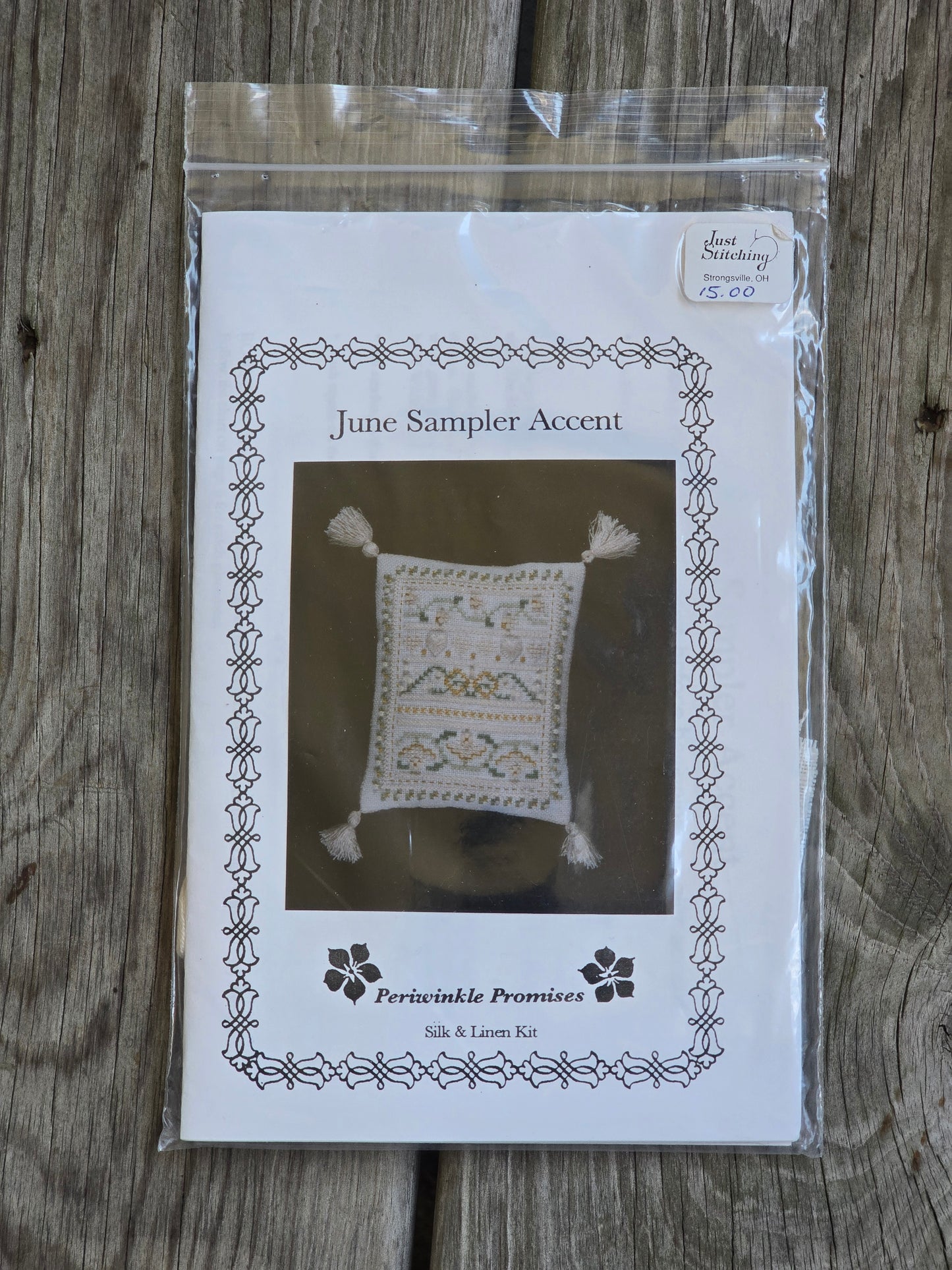 Periwinkle Promises - June Sampler Accent - Sampler Accents - Cross Stitch Kit