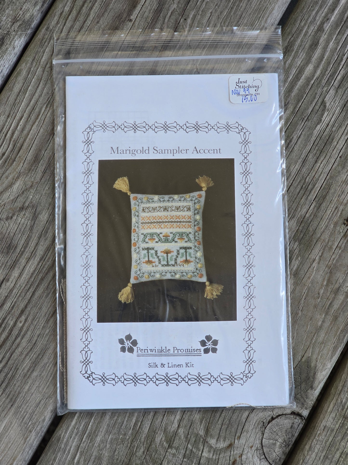 Periwinkle Promises - Marigold Sampler Accent - Sampler Accents - Cross Stitch Kit