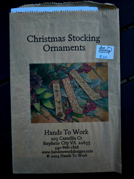 Hands To Work - Christmas Stocking Ornaments - Cross Stitch Pattern