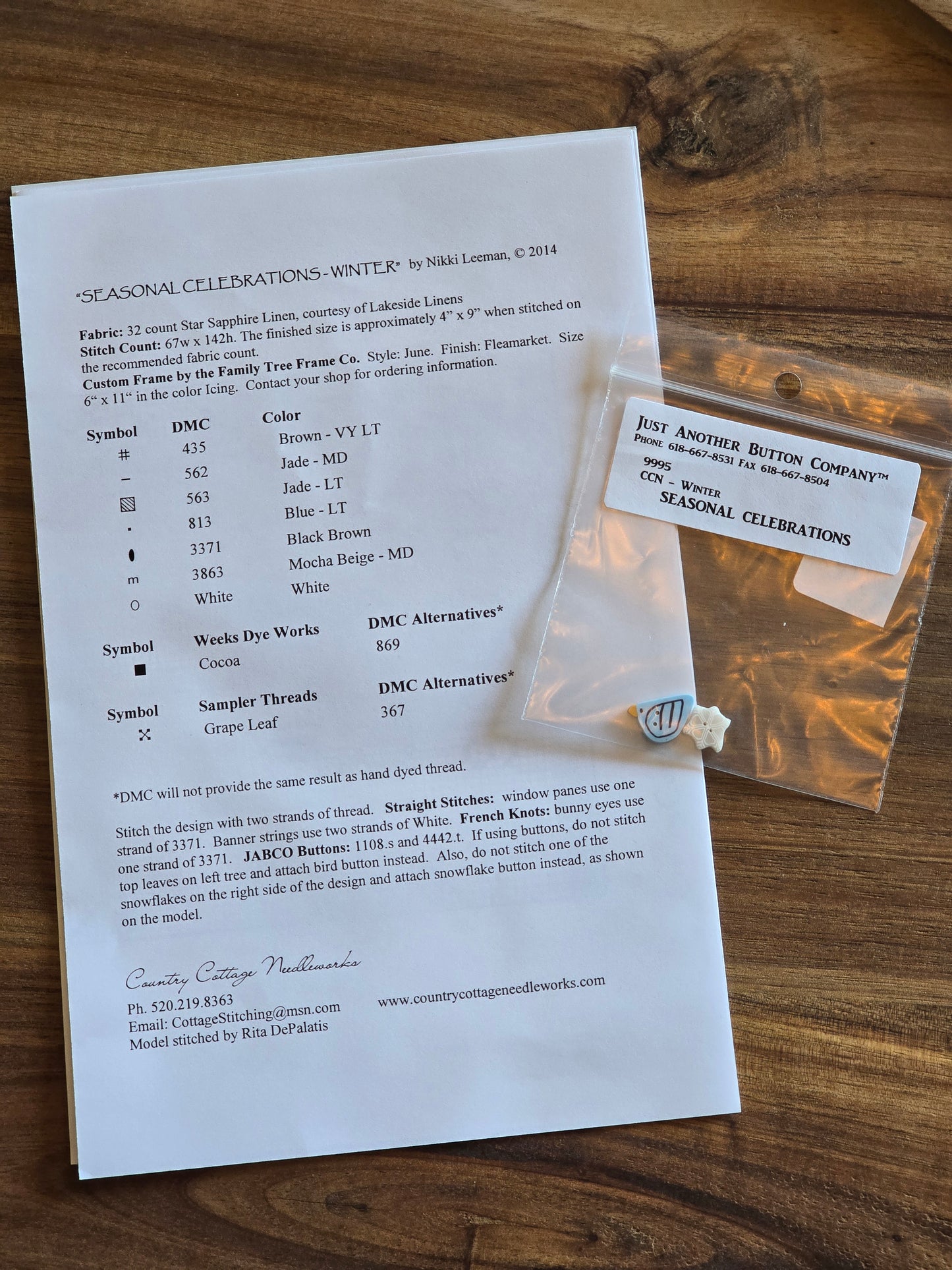 Country Cottage Needleworks - Winter - Seasonal Celebrations - Cross Stitch Pattern