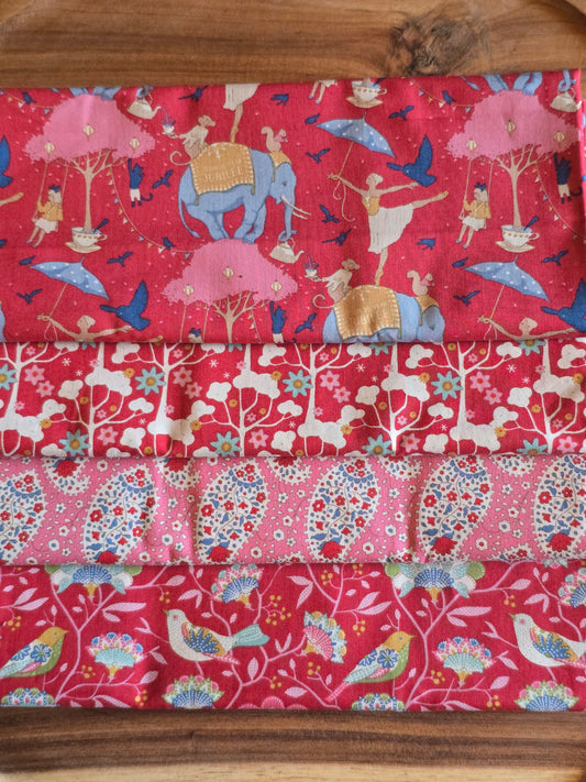 Tilda - Jubilee - Red/Pink - Quilting Fabric - Bundle