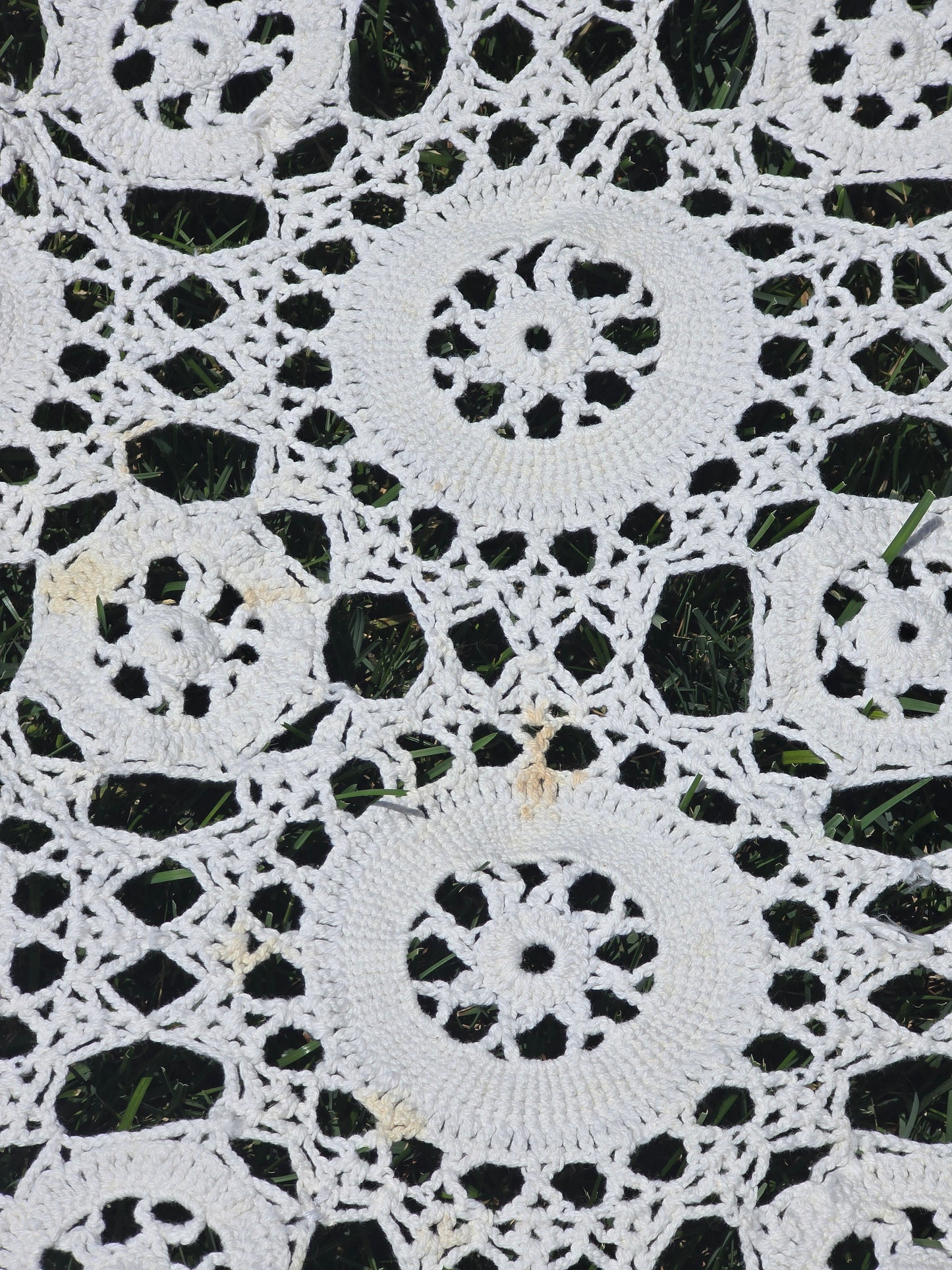 Vintage - Crocheted Tablecloth - 63" x 78" - Home Decor