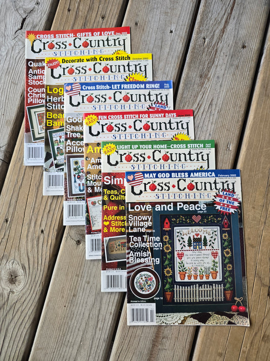 Cross Country Stitching Magazine - 2002 Bundle