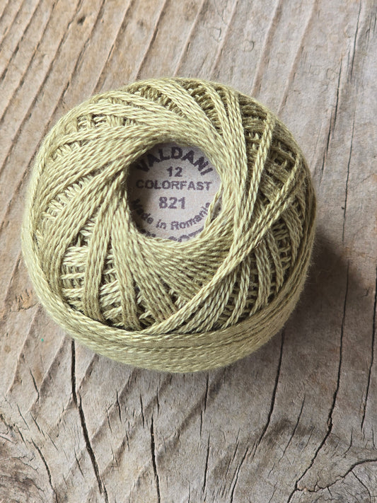 Valdani - Perle Cotton - Hand-Dyed - Size 12 - #821 - Thread