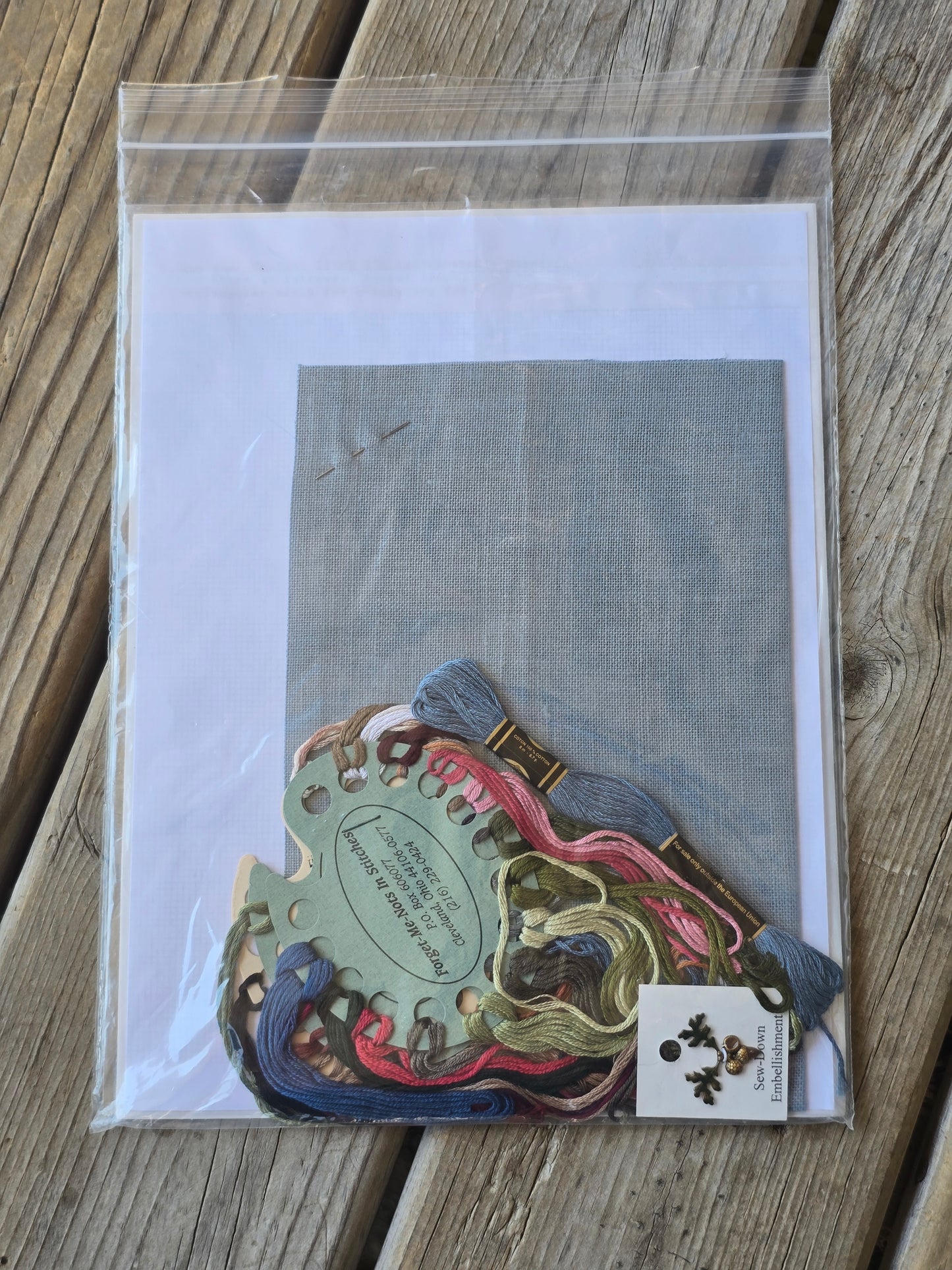 Forget-Me-Nots In Stitches - November Chase - Cross Stitch Kit