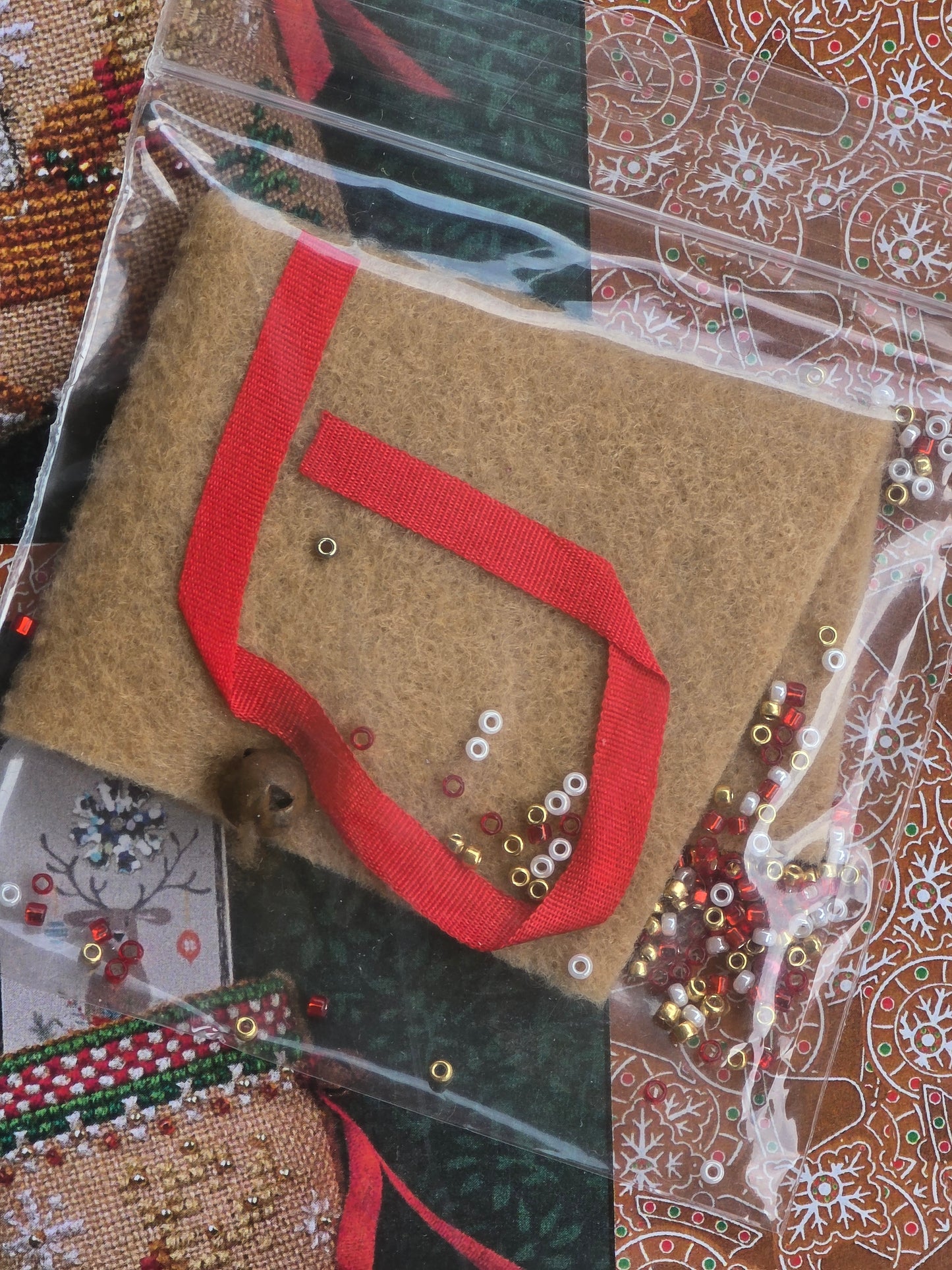 Just Nan - Gingerbread Mouse Reindeer Stocking - Gingerbread Mouse Stocking II - Cross Stitch Pattern