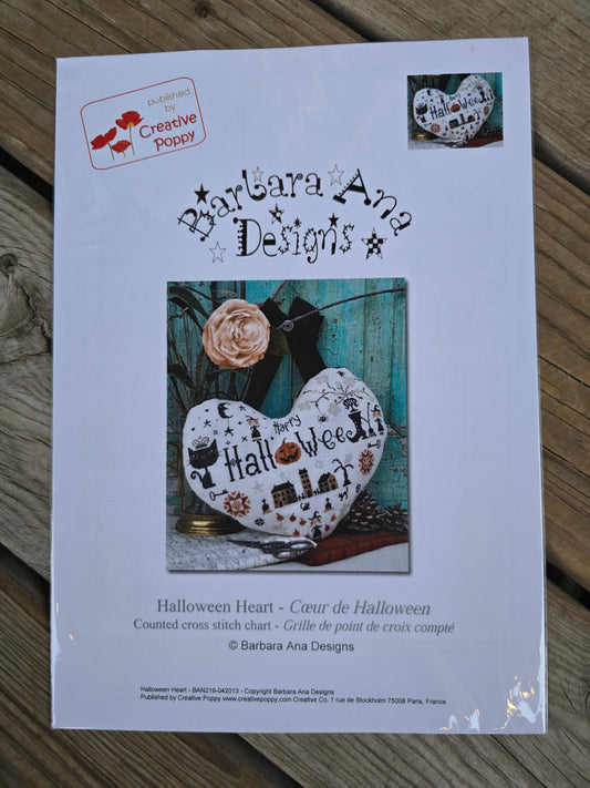Barbara Ana Designs - Halloween Heart - Cross Stitch Pattern