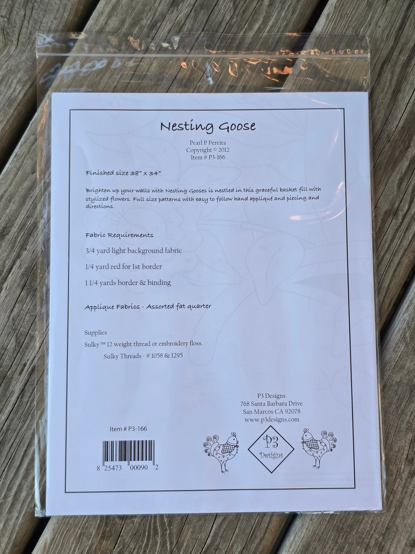 P3 Designs - Nesting Goose - Quilt Pattern
