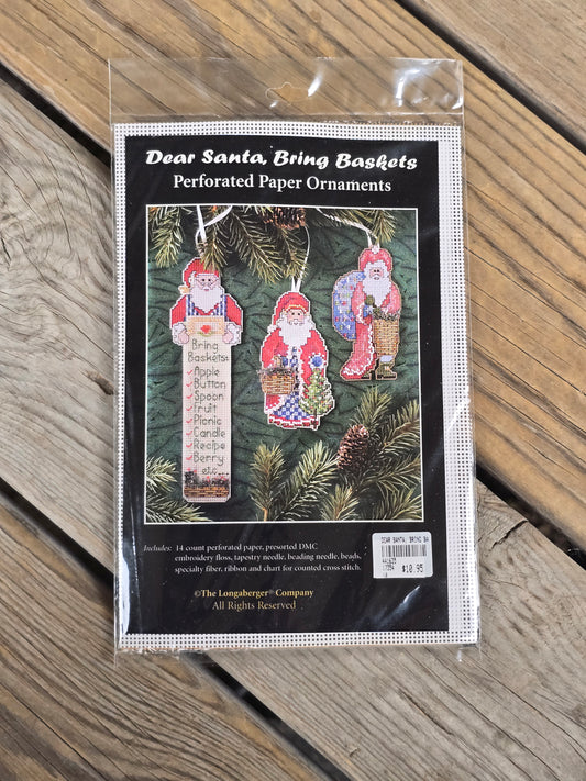 The Longaberger Company - Dear Santa, Bring Baskets - Cross Stitch Kit