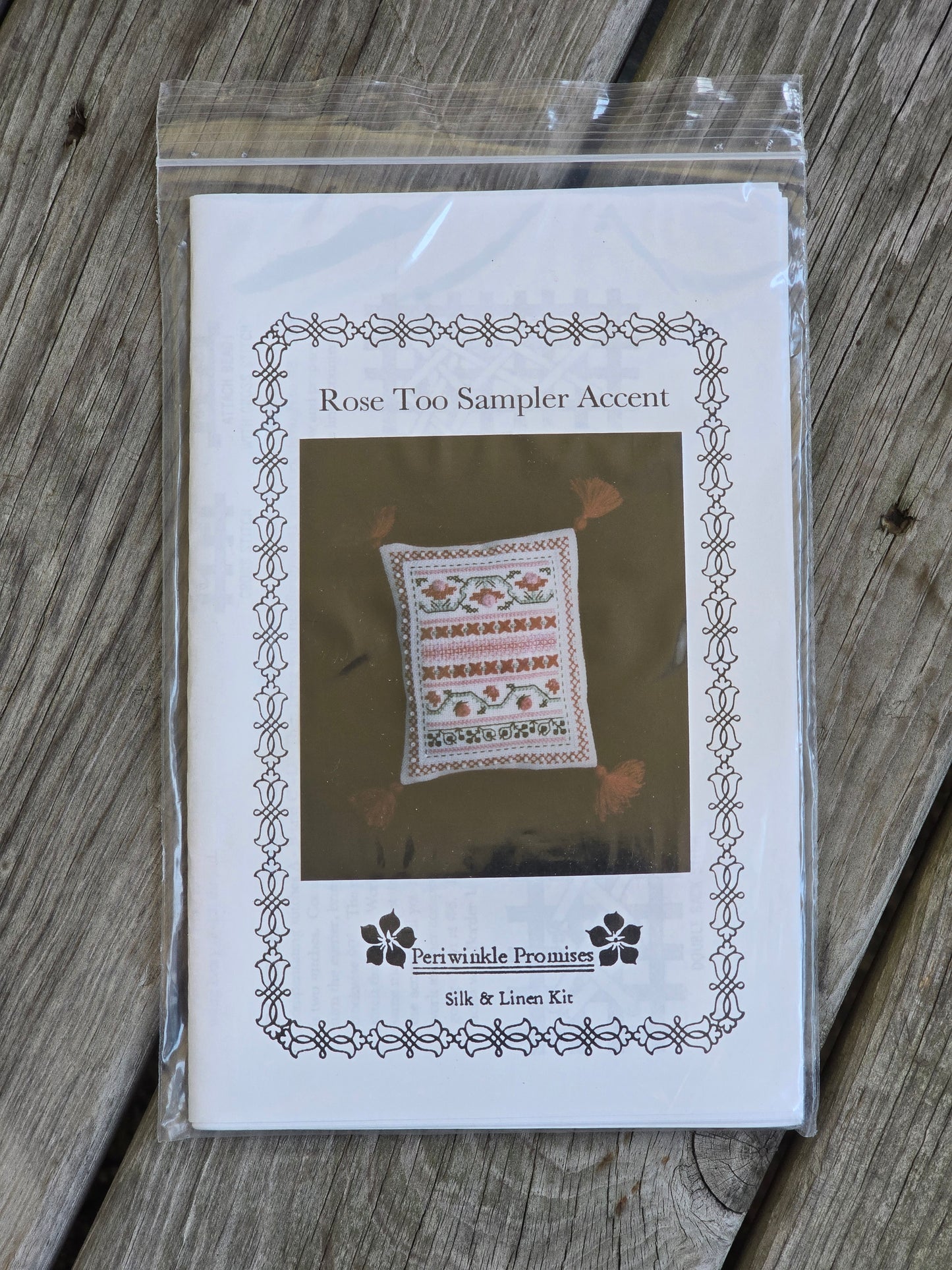 Periwinkle Promises - Rose Too Sampler Accent - Sampler Accents - Cross Stitch Kit