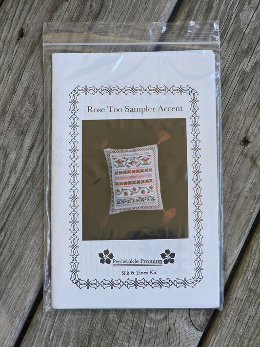 Periwinkle Promises - Rose Too Sampler Accent - Sampler Accents - Cross Stitch Kit