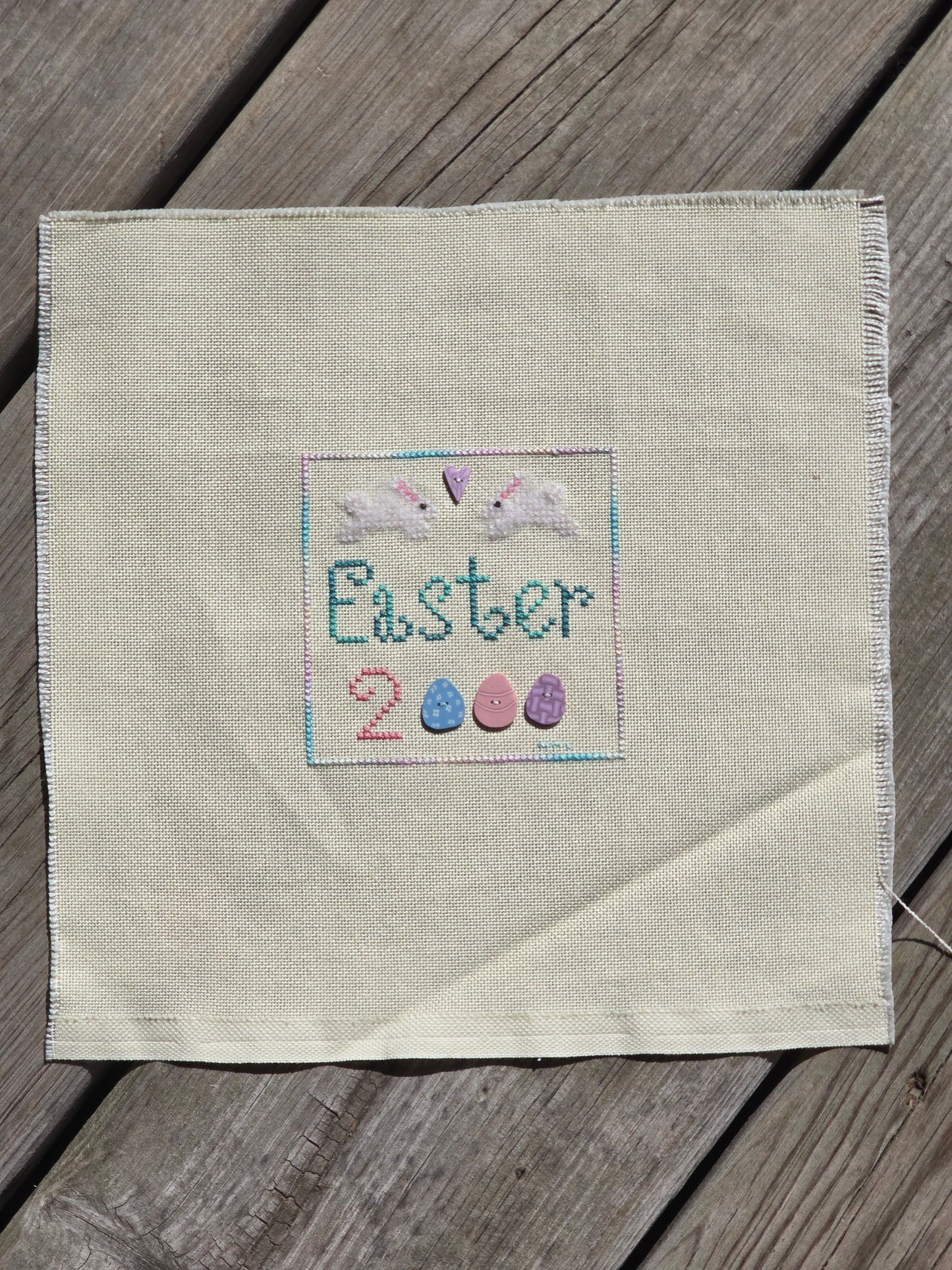 Designer Unknown - Easter 2000 - Completed Cross Stitch