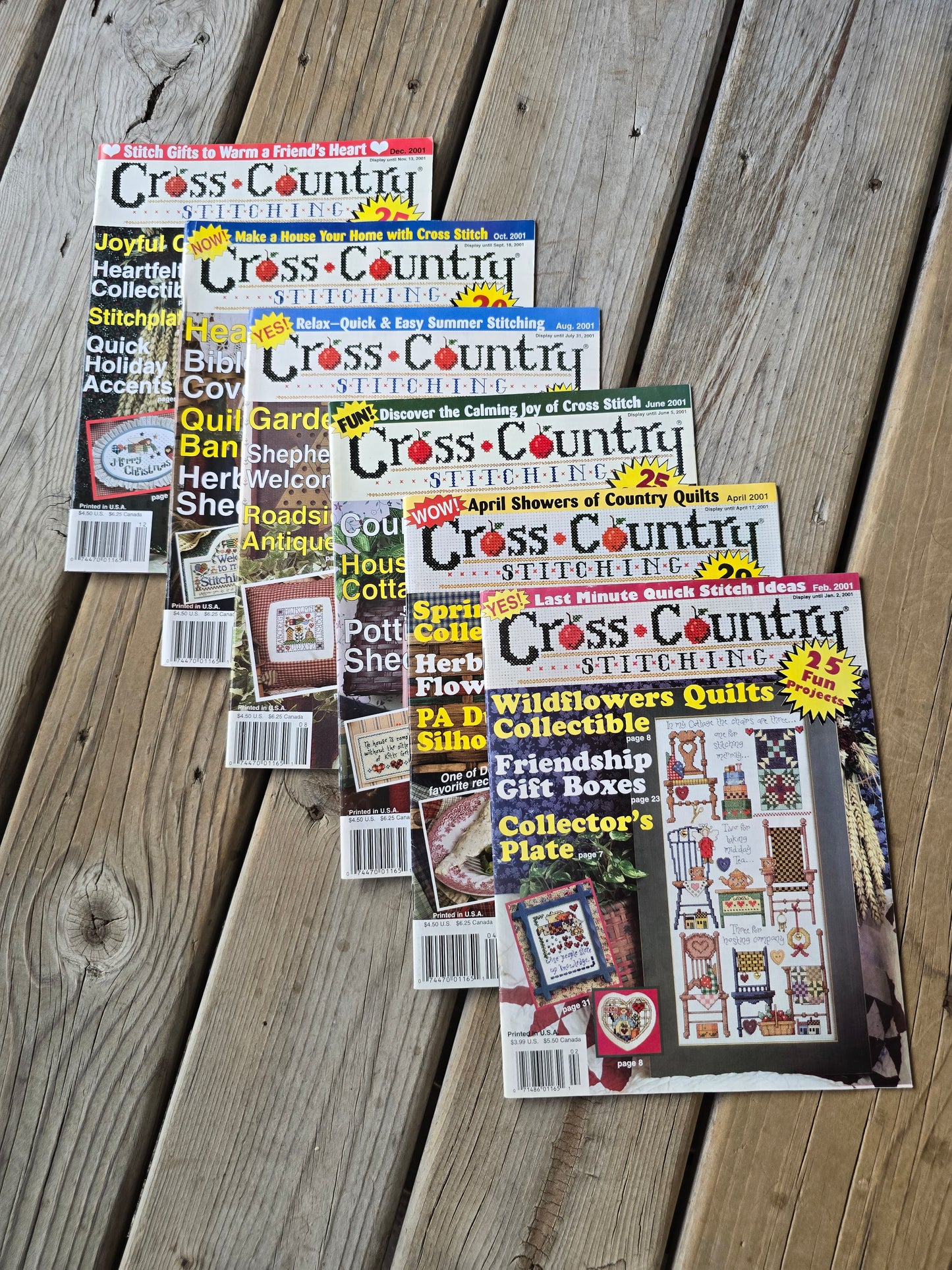 Cross Country Stitching Magazine - 2001 Bundle