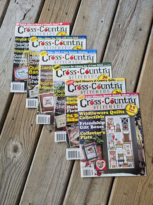 Cross Country Stitching Magazine - 2001 Bundle