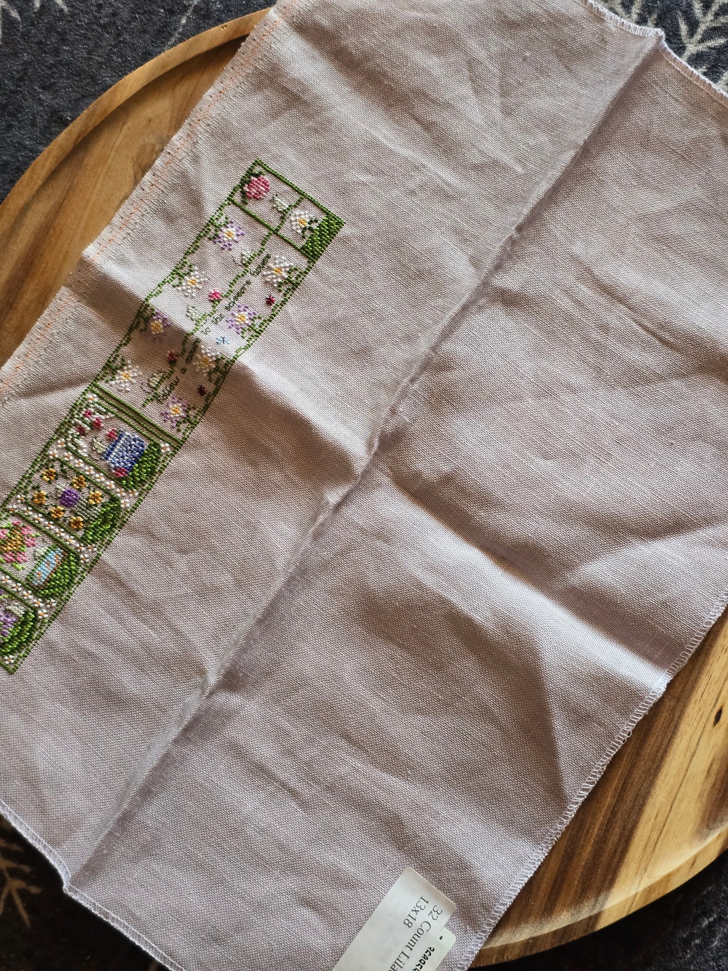 Designer Unknown - Follow a Mouse to the Scissors House - Completed Cross Stitch