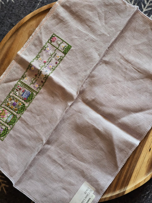 Designer Unknown - Follow a Mouse to the Scissors House - Completed Cross Stitch