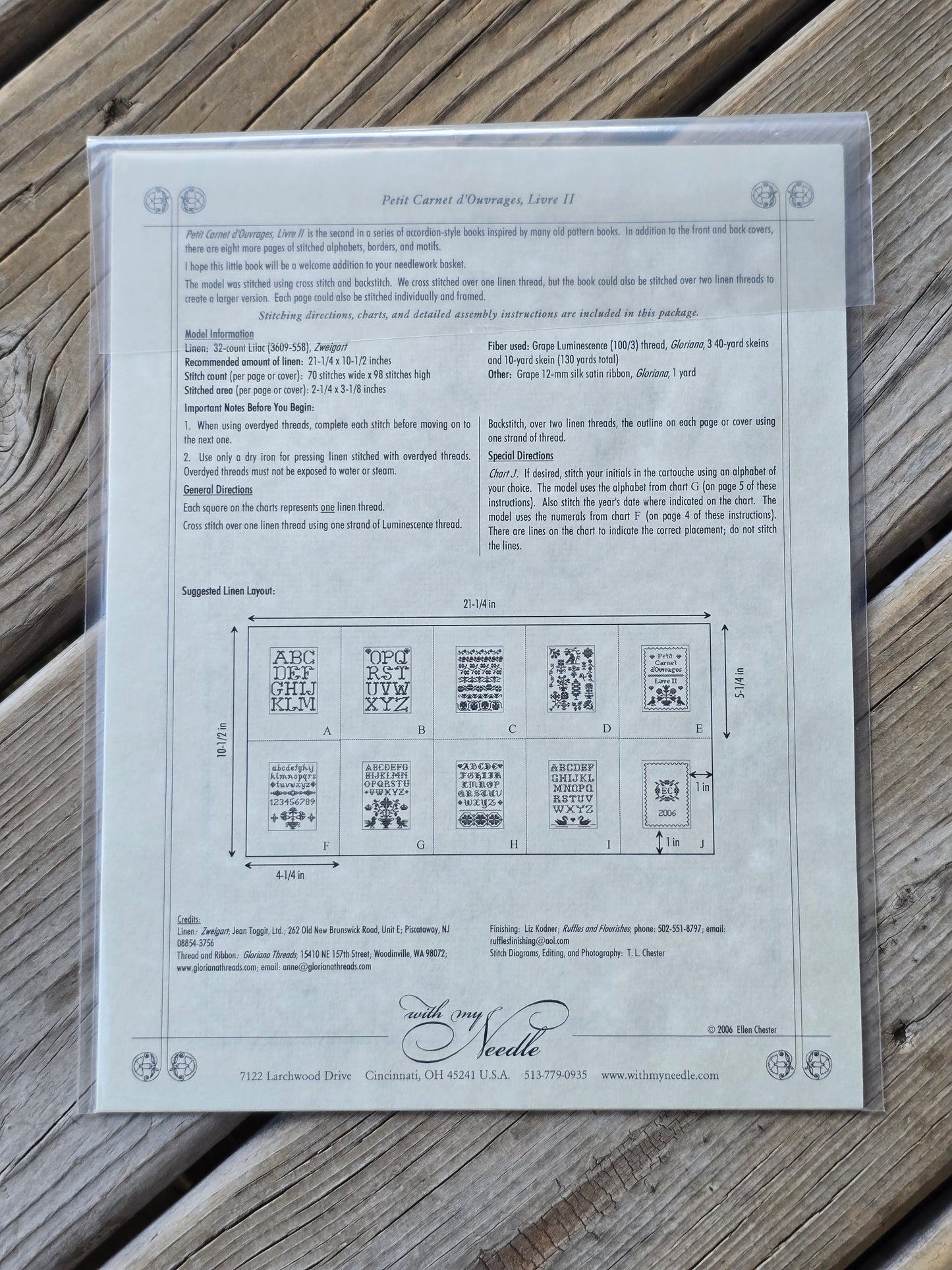 With My Needle - Petit Carnet d'Ouvrages, Livre II - Cross Stitch Pattern